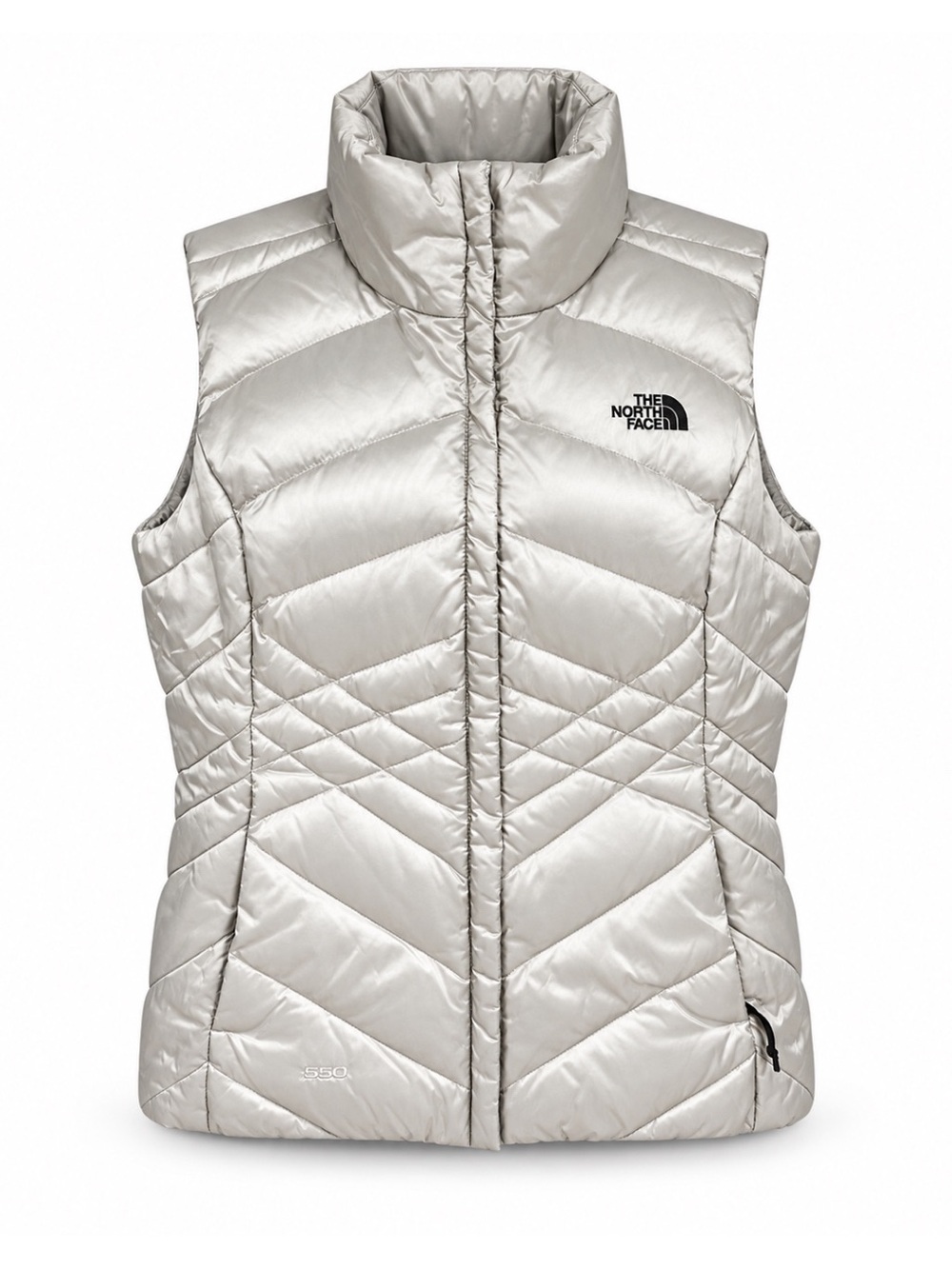 The North Face Silver 550 Goose Down Puffer Vest Womens Size M